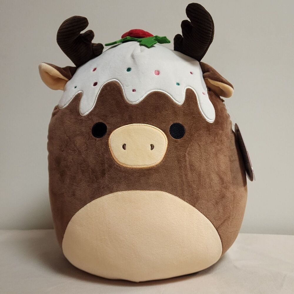 Squishmallows Brown and Cream Reindeer Plush